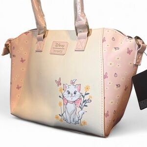 Disney pastel pink Marie floral satchel